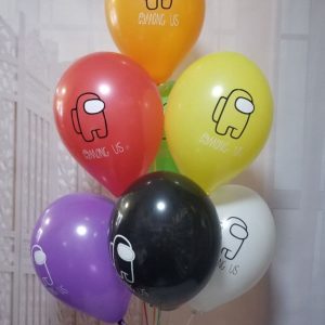 Композиция из гелиевых шариков "Among Us"